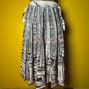 Tribal wrap skirt with sequins